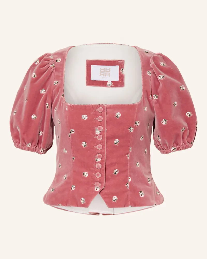 Riani Dirndlbluse Aus Samt rosa Altrosa