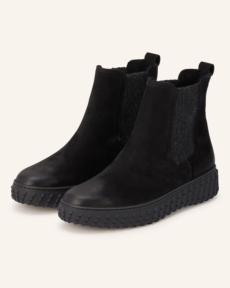 paul green Chelsea-Boots mit Merinowolle Schwarz