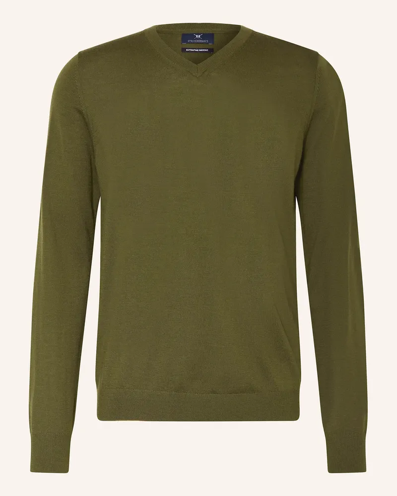 Strokesman's Pullover aus Merinowolle Oliv