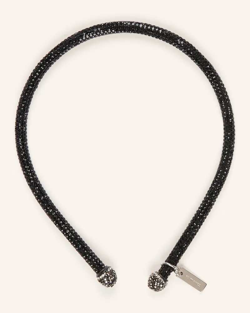 Etro Haarreif mit Schmucksteinen Schwarz