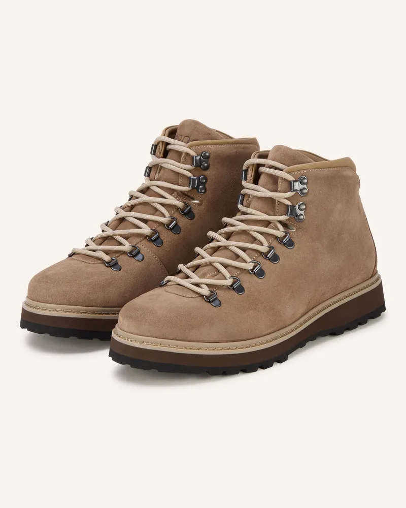 Mono Schnürboots beige Taupe