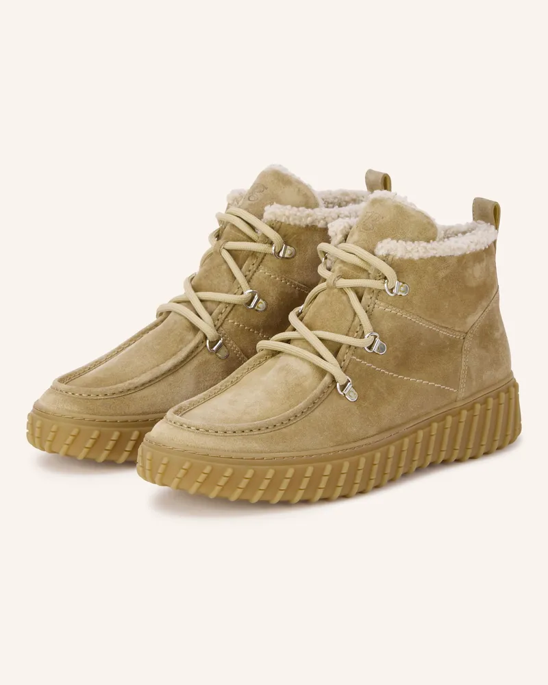 paul green Schnürboots beige Beige