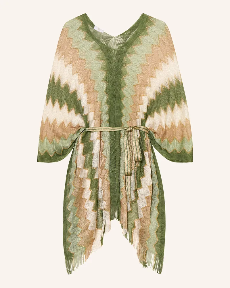 Riani Poncho mit Glitzergarn Grün