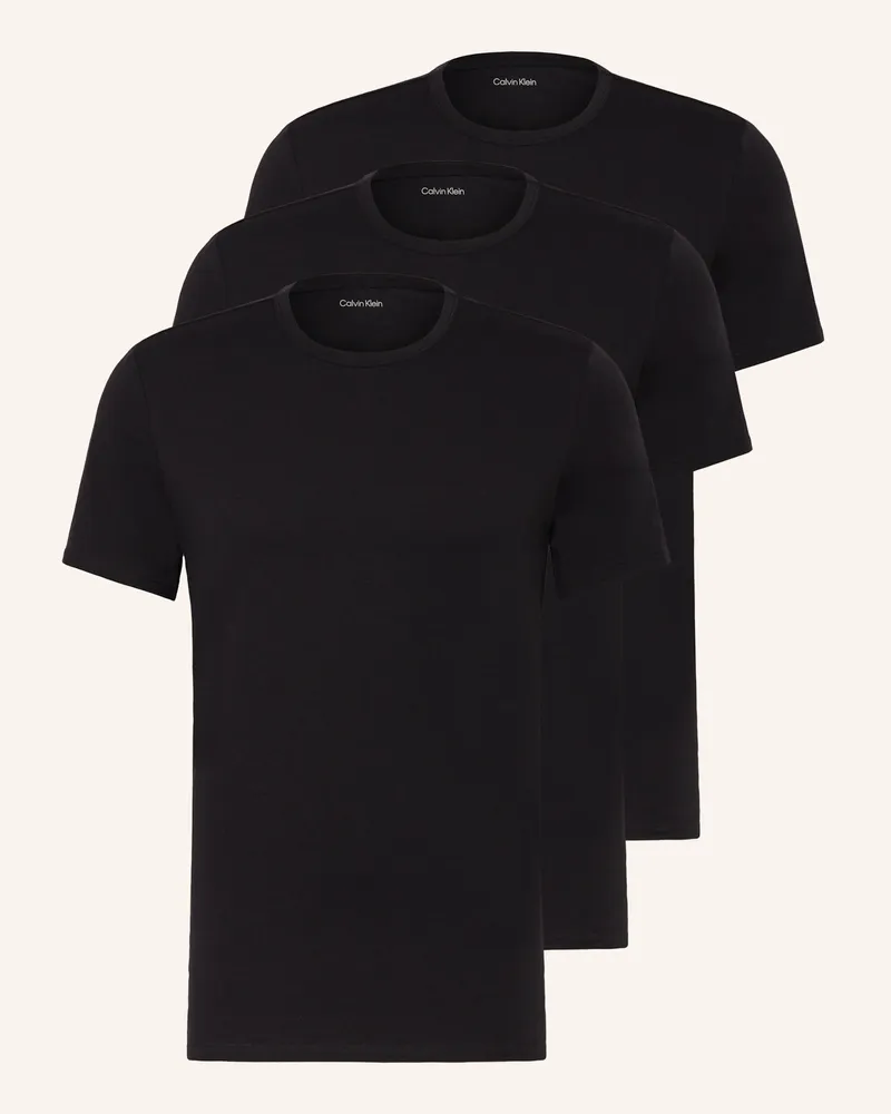 Calvin Klein 3er-Pack T-Shirts COTTON STRETCH BLEND Schwarz