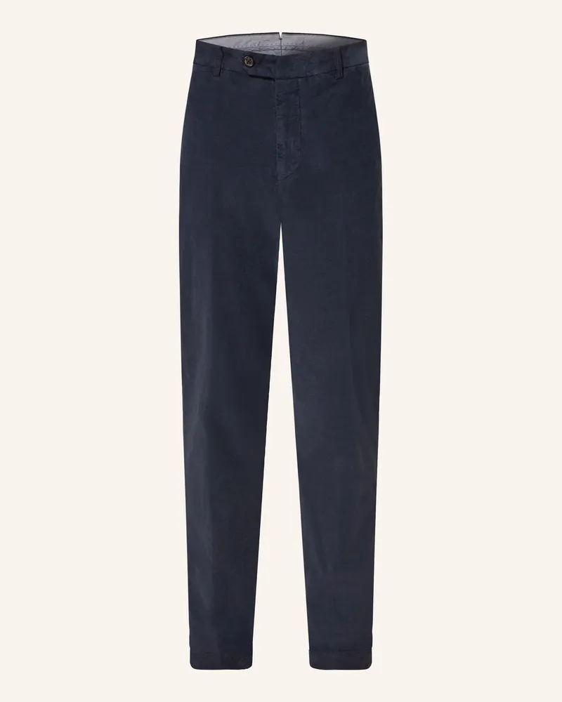 Berwich Cordchino Retro Contemporary Fit blau Dunkelblau