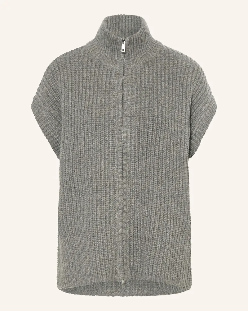 Mrs & HUGS Strickweste Grau