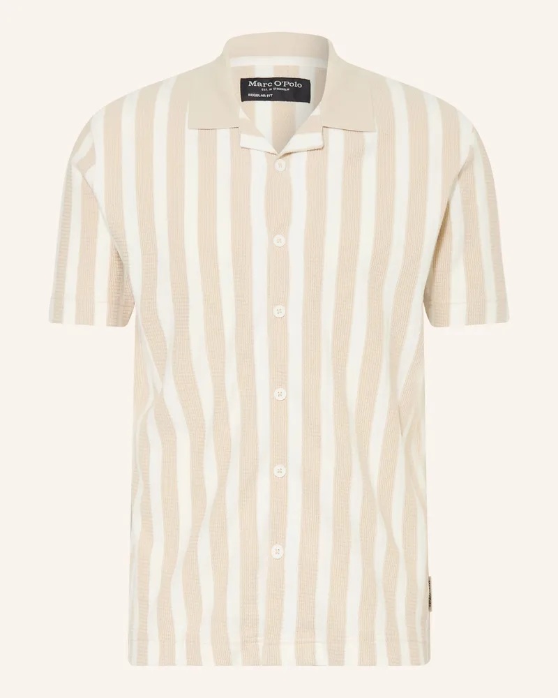Marc O'Polo Resorthemd Regular Fit Aus Jersey beige Beige