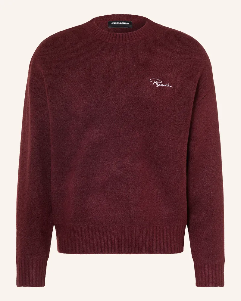 PEGADOR Oversized-Pullover Signar rot Dunkelrot