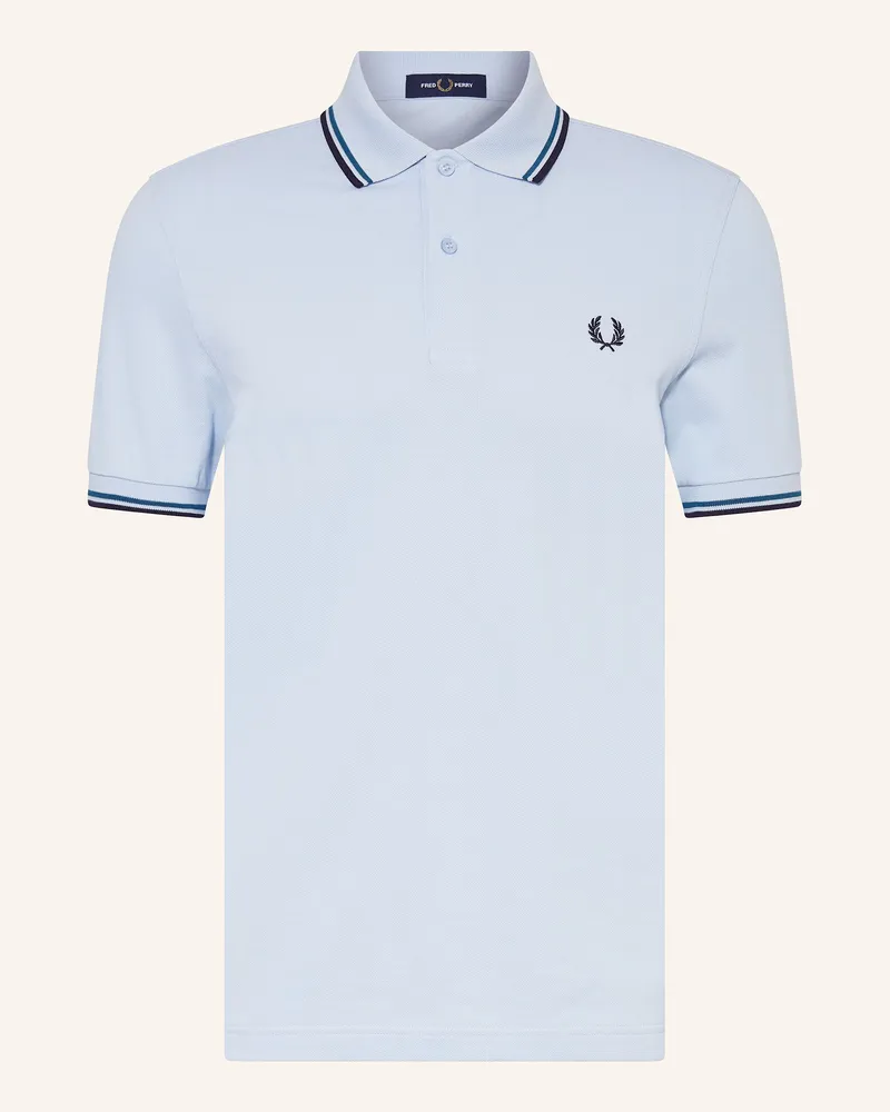 Fred Perry Piqué-Poloshirt Hellblau