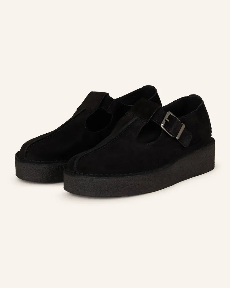 Clarks Mary-Jane-Ballerinas TREKWEDGE Schwarz