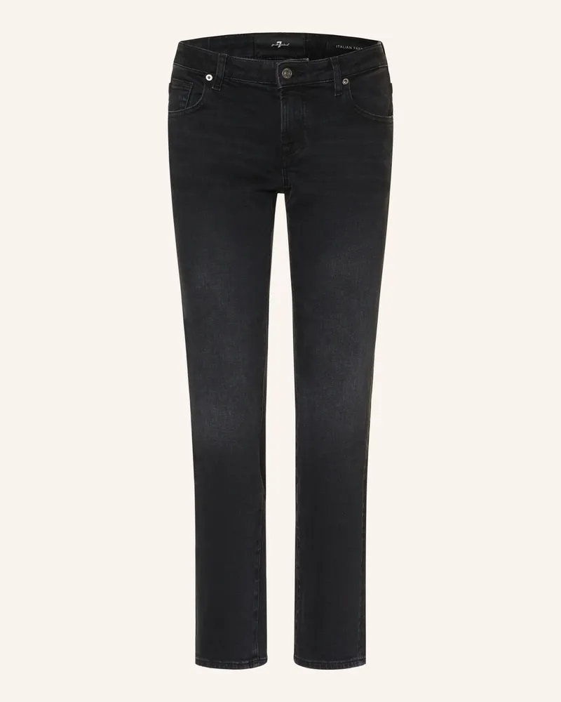 7 for all mankind Straight Jeans Low Cigarette schwarz 43v