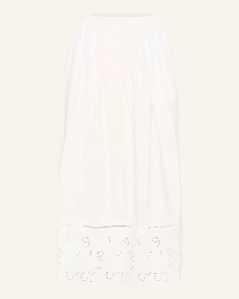 Kaffe Maxirock Kagertrud weiss Weiss