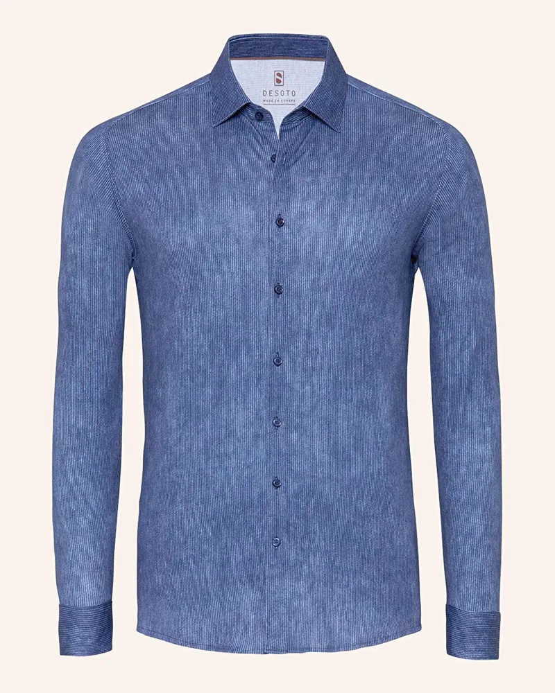 DESOTO Jerseyhemd Slim Fit Blau