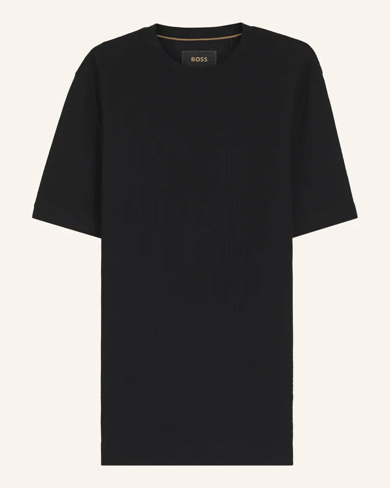 HUGO BOSS T-Shirt L-Tesar 17 Regular Fit schwarz Schwarz