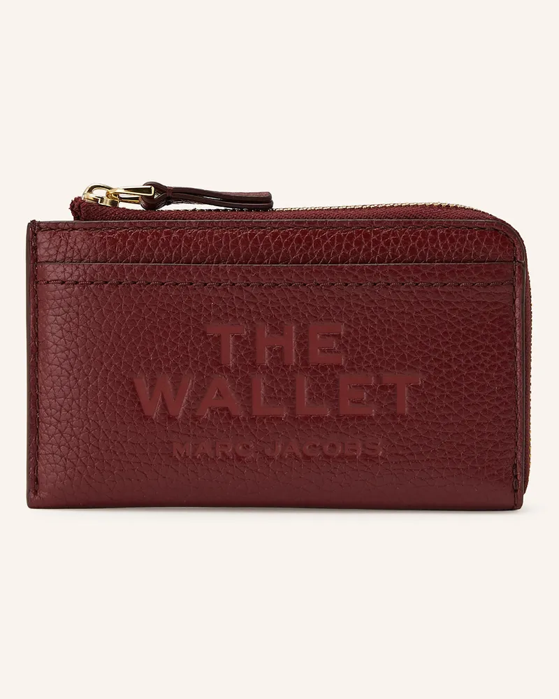 Marc Jacobs Geldbörse THE LEATHER TOP ZIP MULTI WALLET Dunkelrot