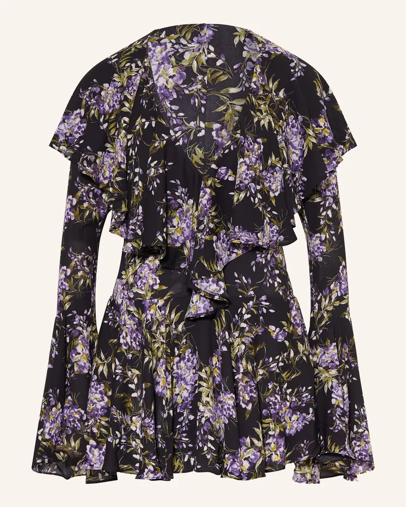 Norma Kamali Kleid Mit Volants schwarz Schwarz