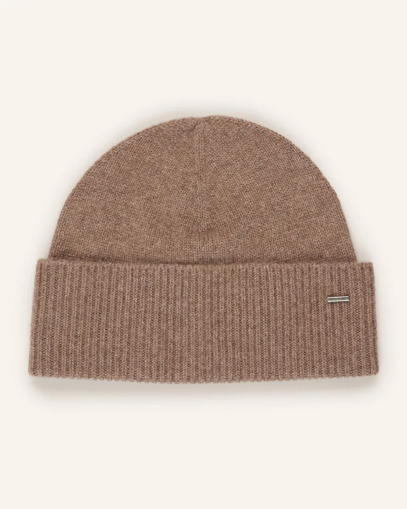 HUGO BOSS Mütze aus Cashmere Hellbraun
