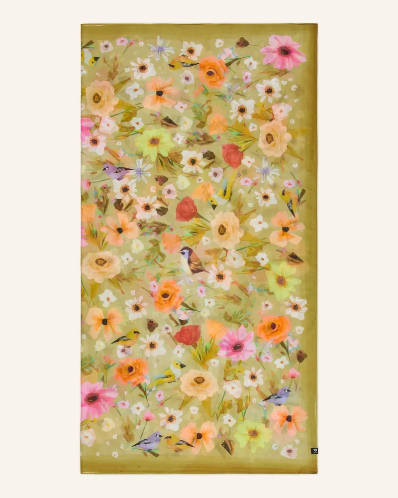 Fraas Tuch Mit Seide gruen Oliv