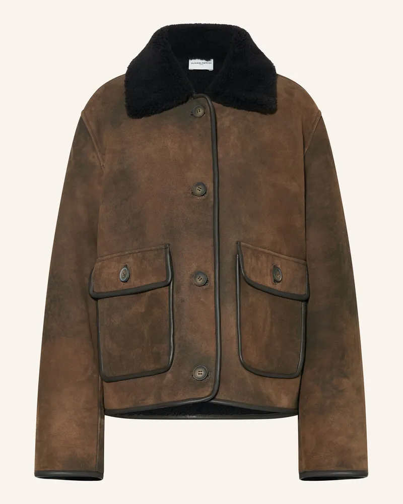 Claudie Pierlot Lederjacke Braun