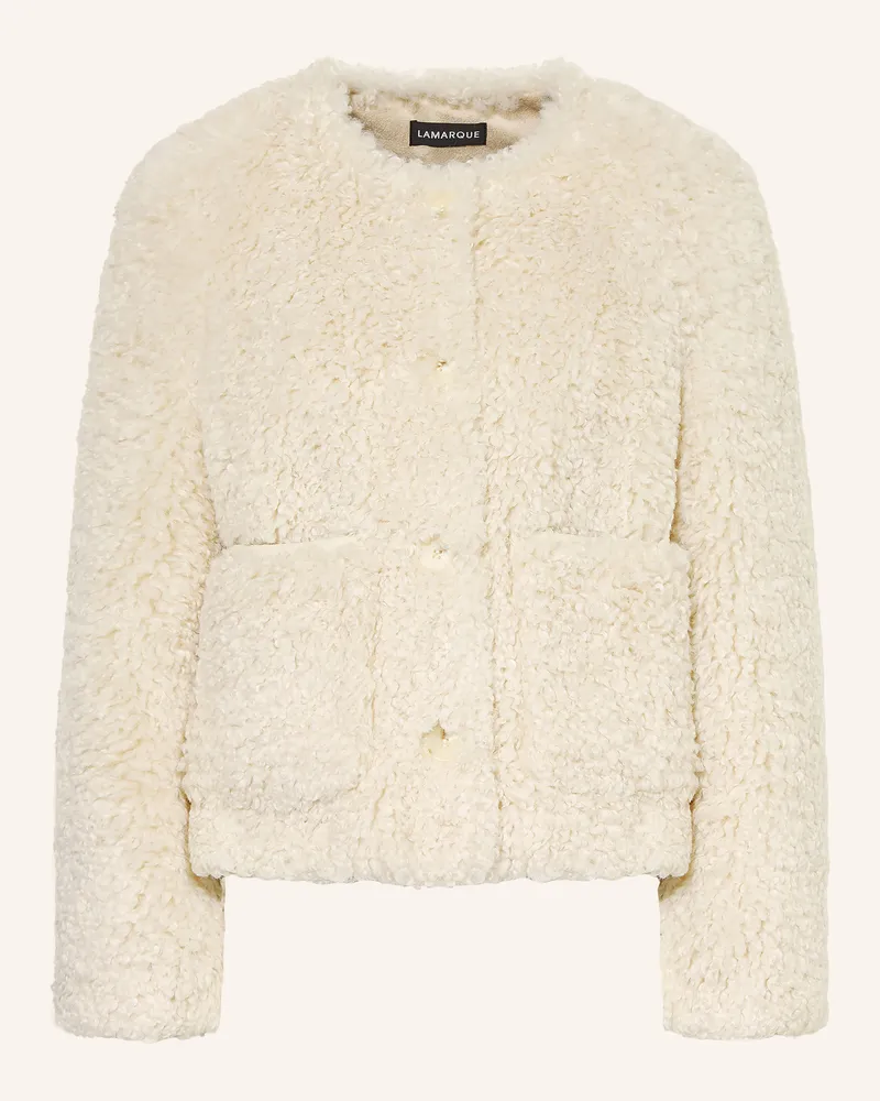 LAMARQUE Kunstfell-Jacke Emilia beige Ecru