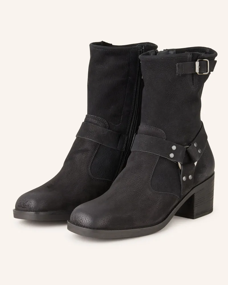 paul green Biker Boots Schwarz