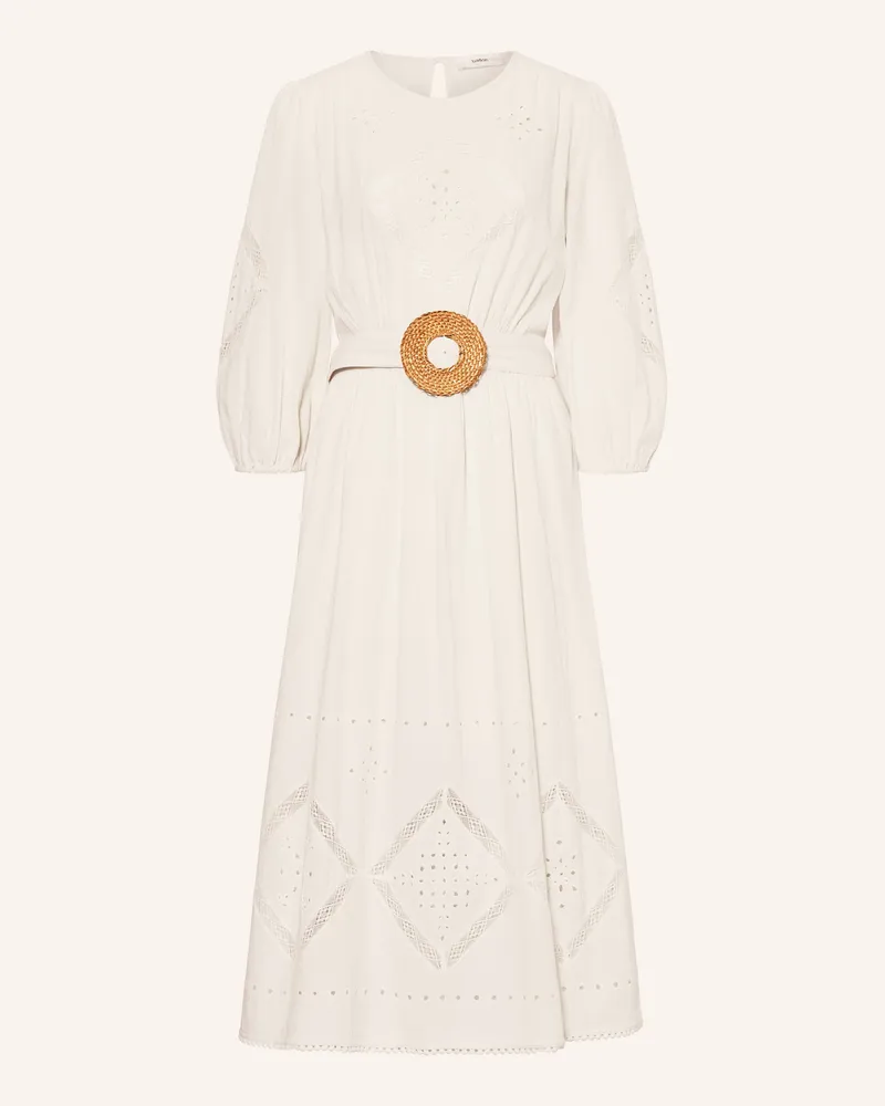 ba&sh Kleid ELVINA mit 3/4-Arm und Cut-out Ecru