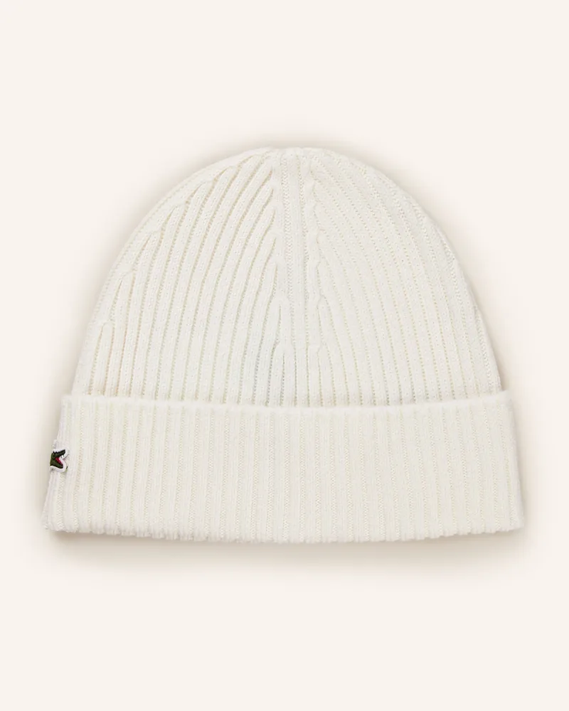 Lacoste Mütze weiss Ecru