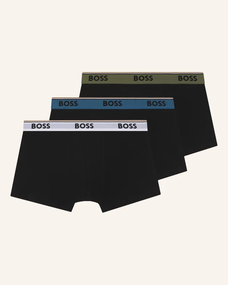 HUGO BOSS Boxershort TRUNK 3P POWER Schwarz