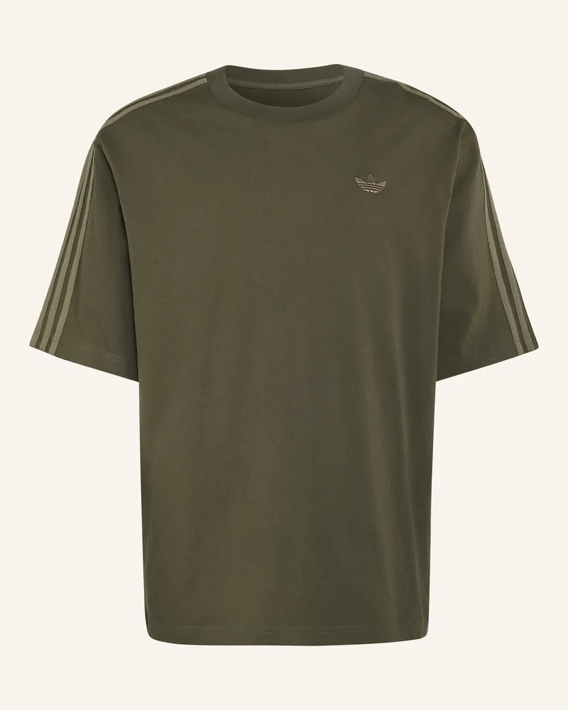 adidas Oversized-Shirt 3-Streifen gruen Schwarz