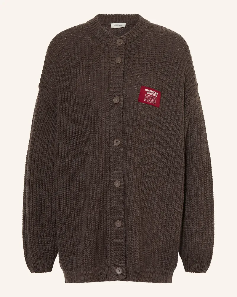 American Vintage Strickjacke Cyrow braun Dunkelbraun