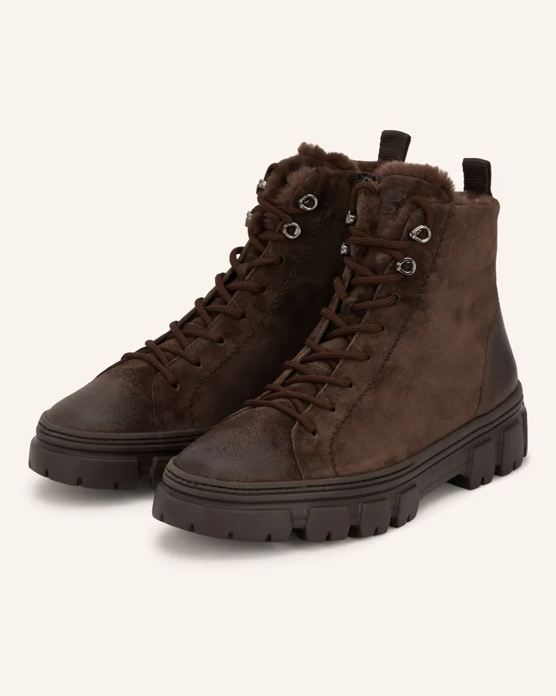 paul green Schnürboots braun Dunkelbraun