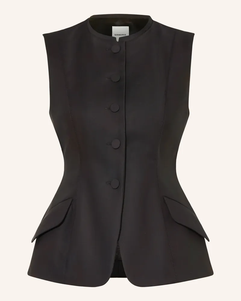 Sandro Blazerweste schwarz Schwarz