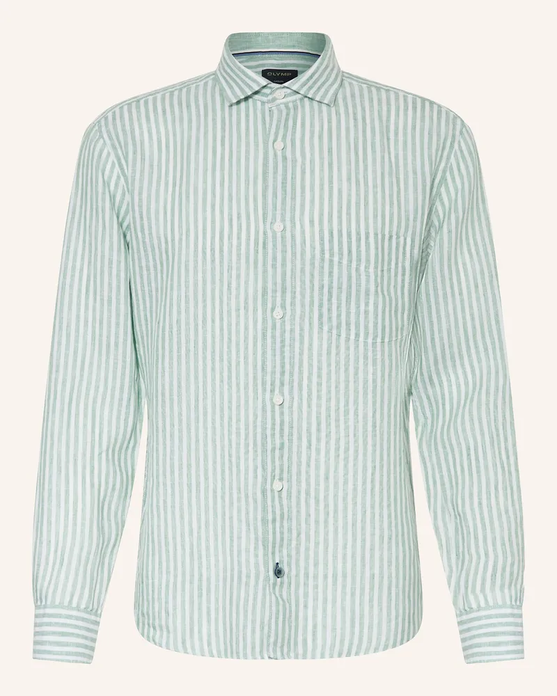 Olymp Leinenhemd Casual regular fit Weiss