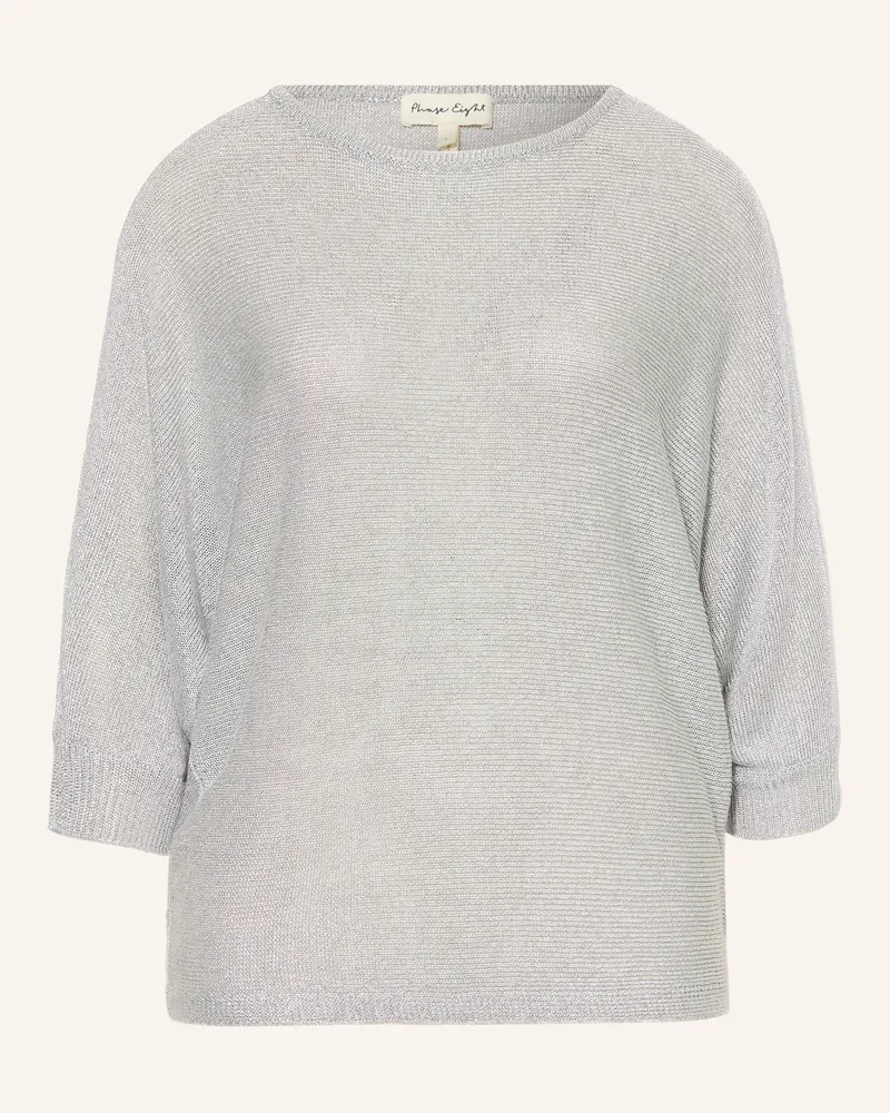 Phase Eight Pullover Cristine Mit Glitzergarn Und 3/4-Arm silber Grau