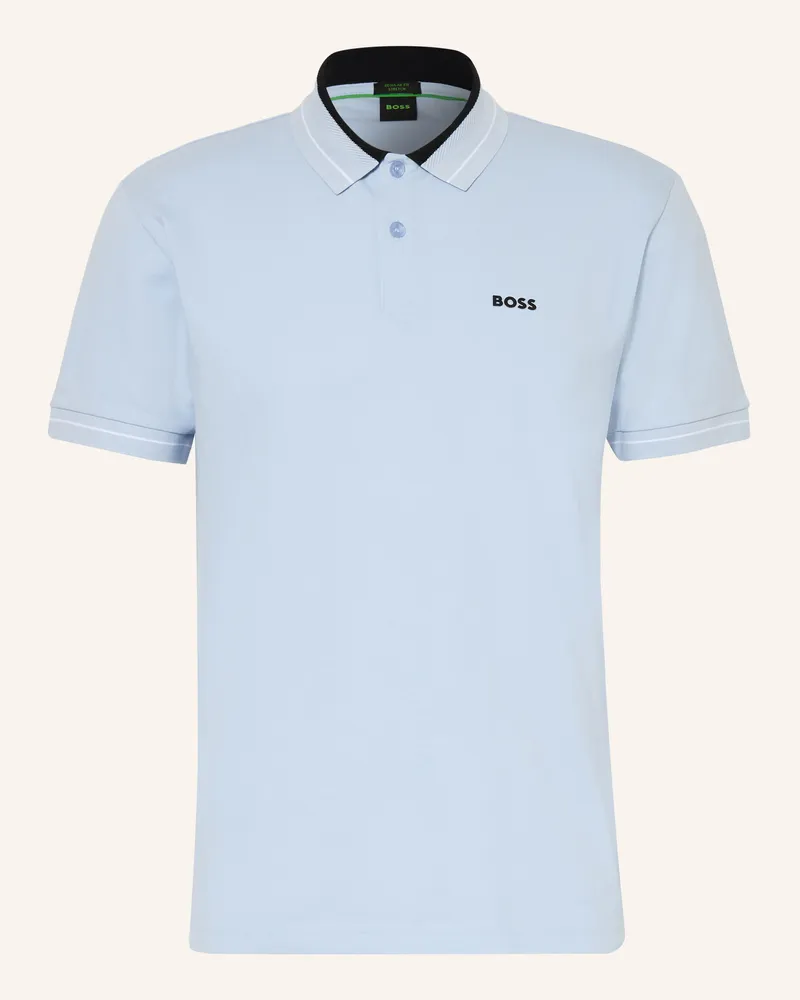 HUGO BOSS Piqué-Poloshirt Member Regular Fit blau Hellblau