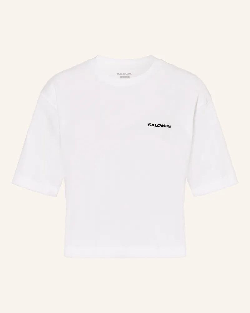 Salomon T-Shirt Logo Short weiss Weiss
