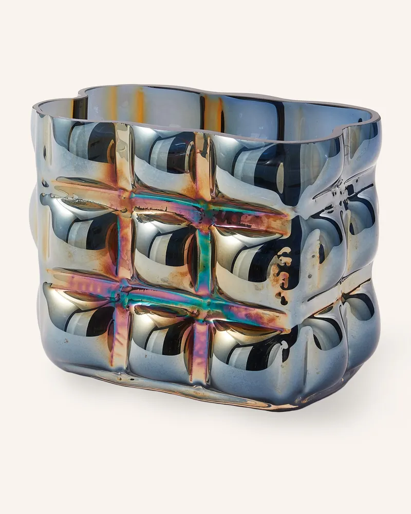 POLSPOTTEN Vase Bubble Small blau Silber