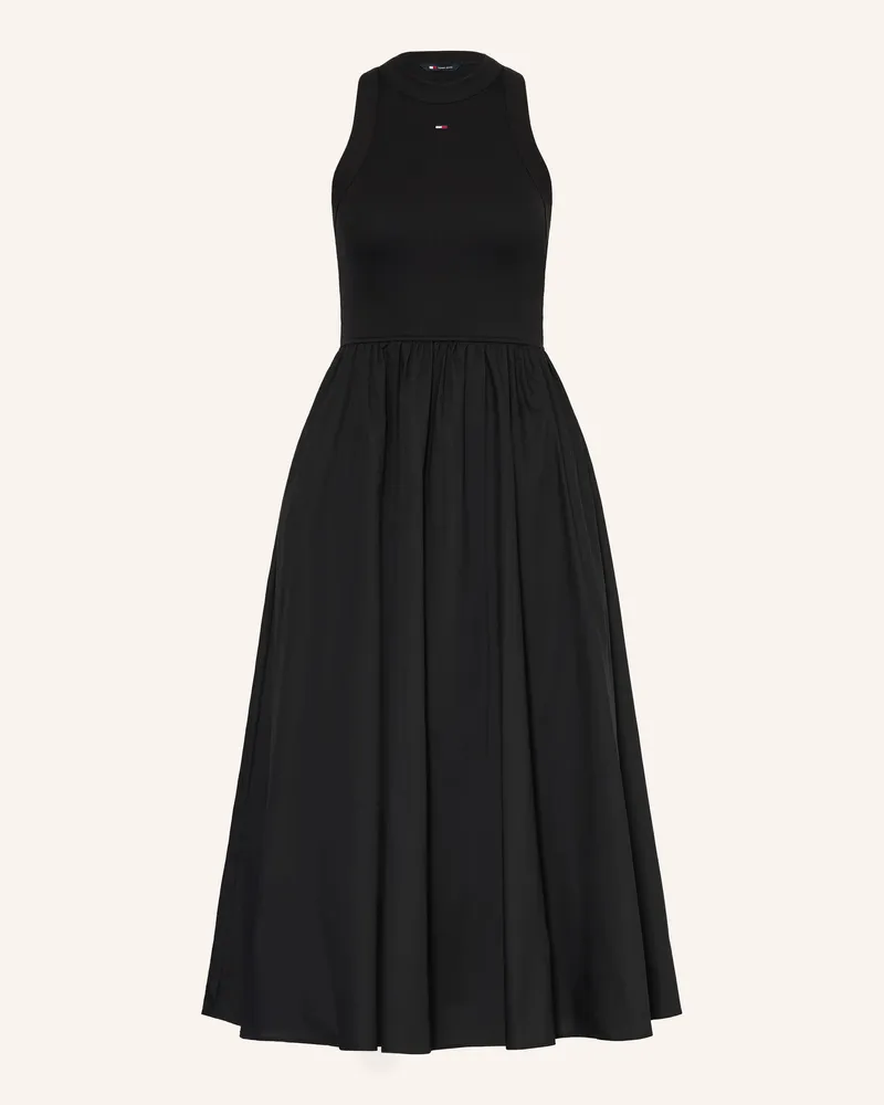 Tommy Hilfiger Kleid im Materialmix Schwarz