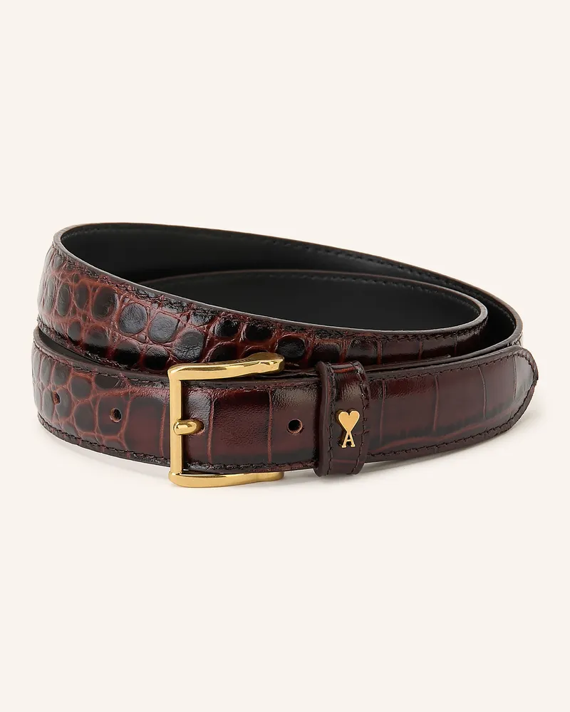 AMI Paris Ledergürtel Paris Paris schwarz Dunkelbraun
