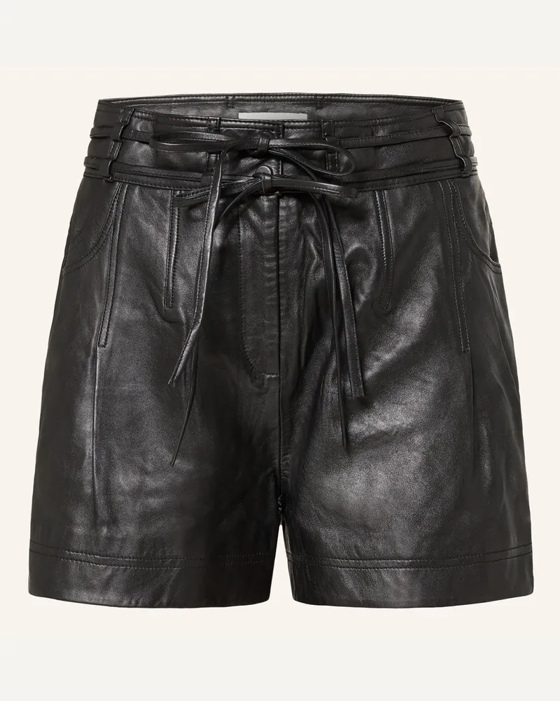 ba&sh Ledershorts AYRA Schwarz