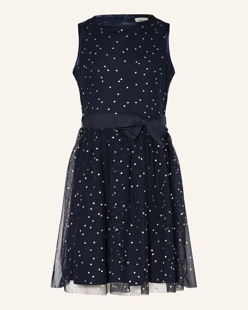 S.Oliver Mesh-Kleid blau Dunkelblau