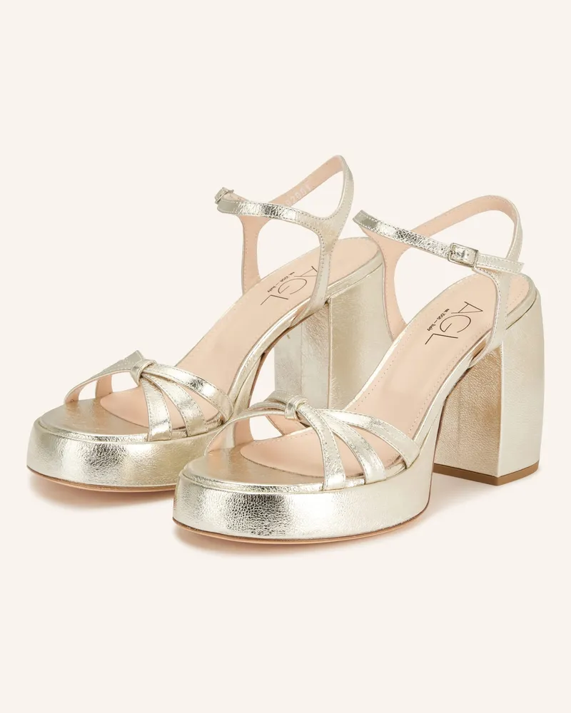 Attilio Giusti Leombruni Plateau-Sandaletten Clio gold Gold