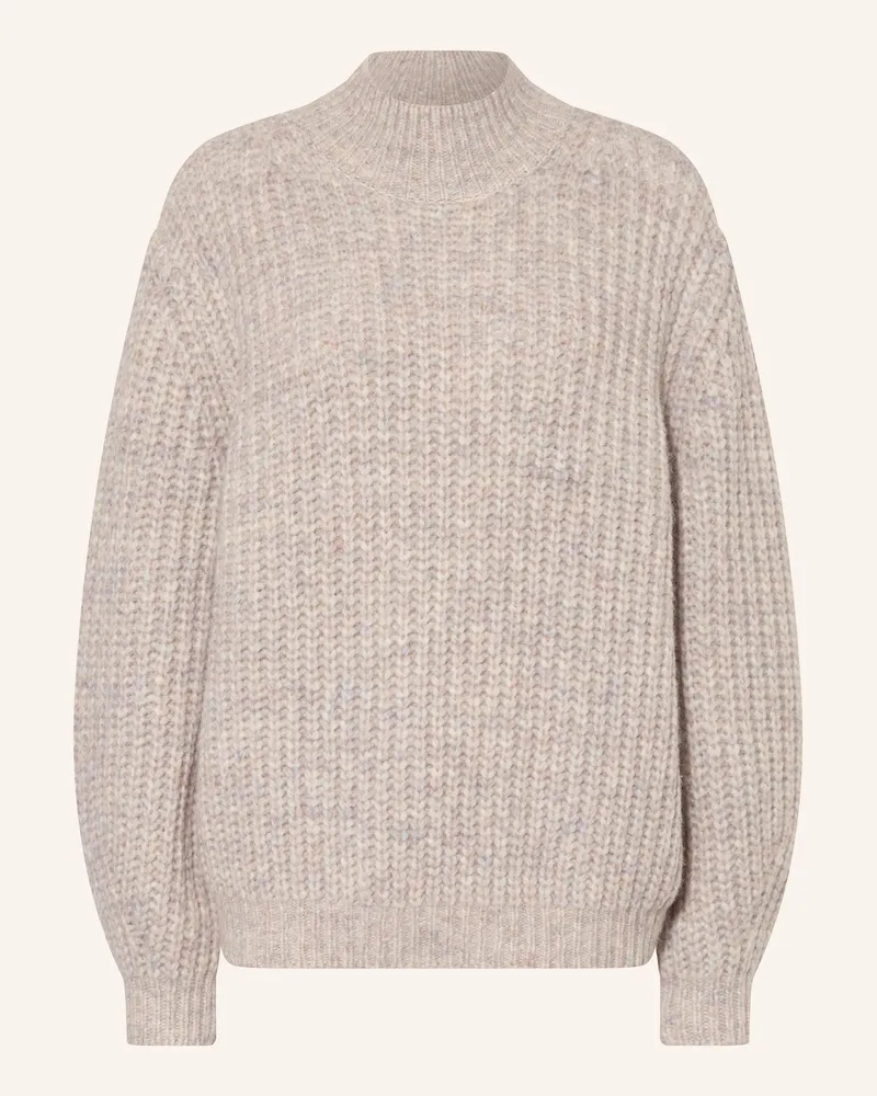 Repeat Pullover mit Alpaka Hellgrau
