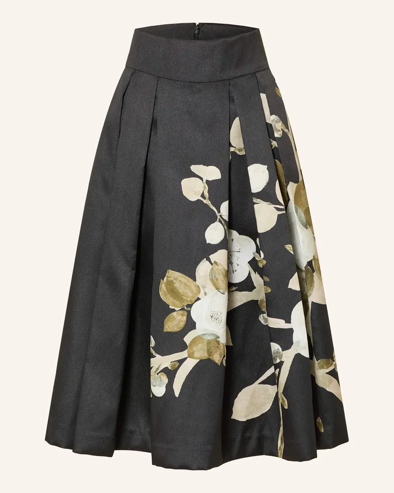 Kudibal Faltenrock aus Satin Schwarz