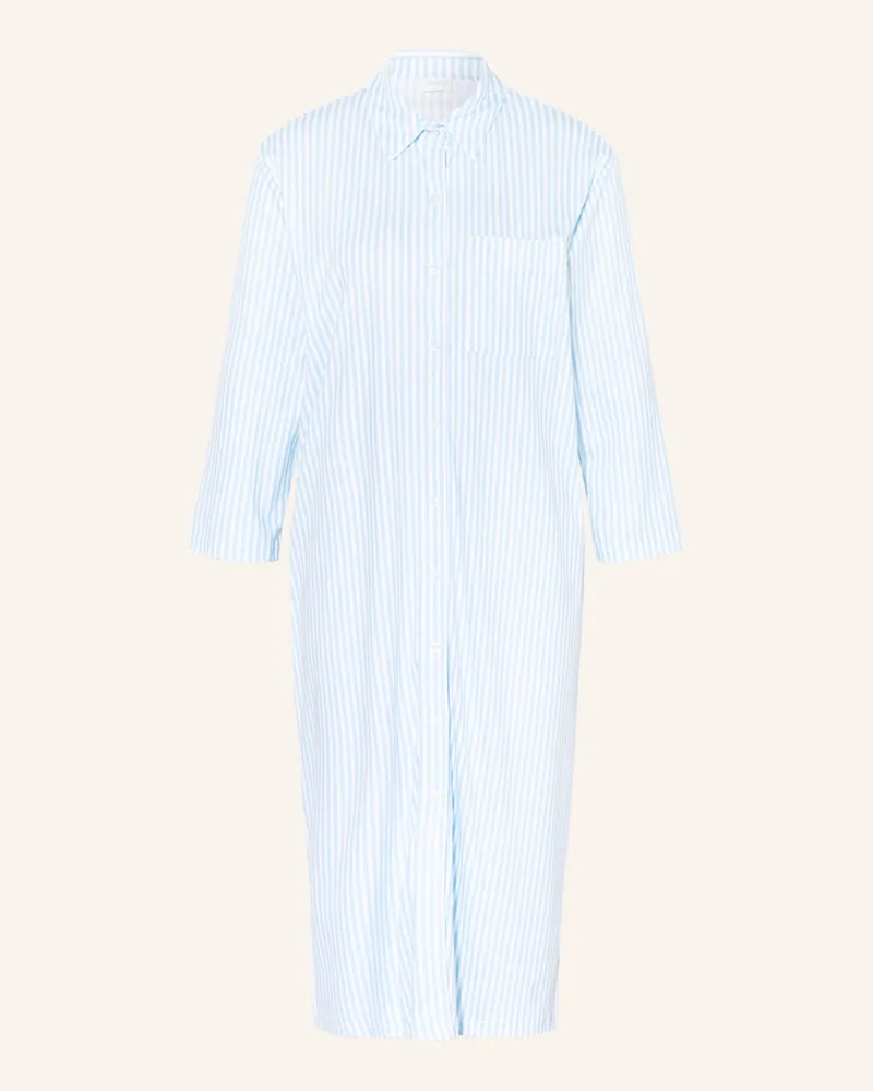 Mey Nachthemd Serie Sleepsation Mit 3/4-Arm blau Weiss