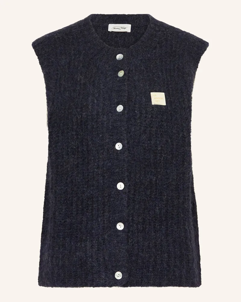 American Vintage Strickweste EAST mit Alpaka Dunkelblau