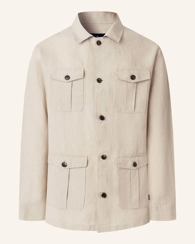 Hackett Fieldjacket Linen 4pk Overshirt beige Beige