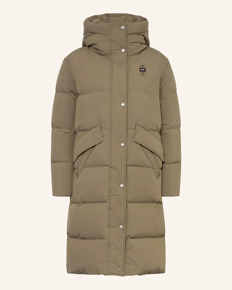 Blauer Daunenmantel Lena gruen Khaki