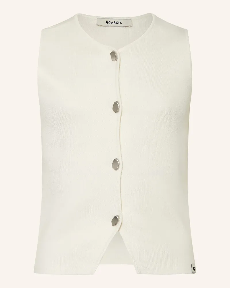 Garcia Jeanswear Strickweste weiss Creme