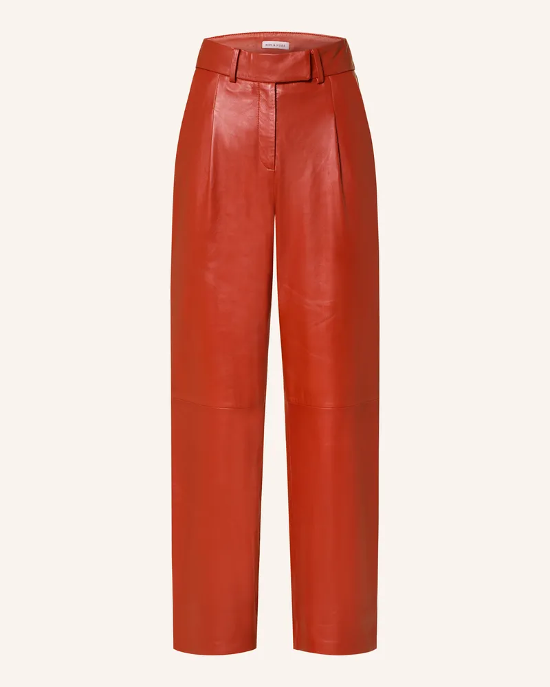 Mrs & HUGS Lederhose Rot